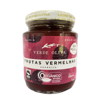 Geleia Frutas Vermelhas Orgânica e Biodinâmica Sem Açúcar 250g