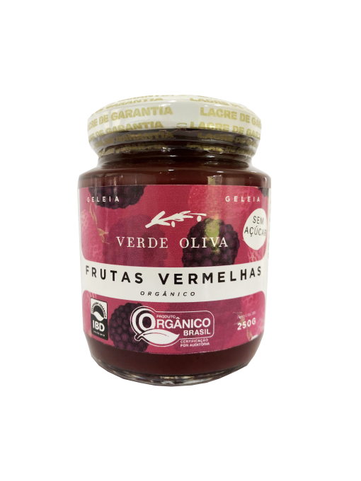 Geleia Frutas Vermelhas Orgânica e Biodinâmica Sem Açúcar 250g
